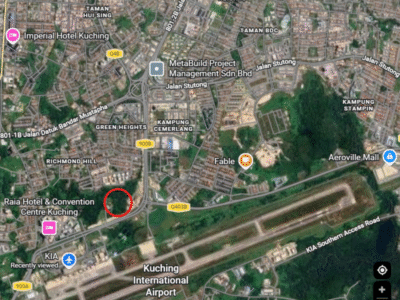 2 Adjoining Parcels of Vacant Land near Kuching International Airport for SALE