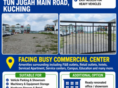 FOR RENT : VEHICLE YARD AT JALAN TUN JUGAH, KUCHING